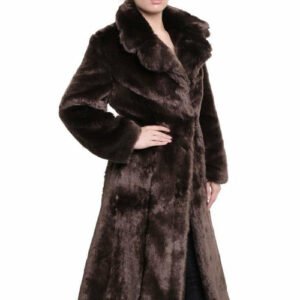 de la creme womens faux fur long coat brown uk 10eu 38us 6 955.jpg
