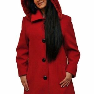 de la creme womens faux fur trim hooded coat.jpg